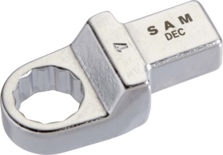SAM DEC Series Rectangular End Cap, 64 Mm, 17mm Insert, Chrome Finish