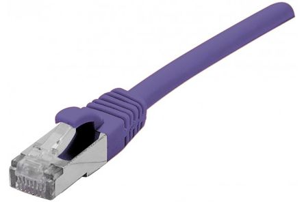 Dexlan Ethernetkabel Cat.6a, 500mm, Violett Patchkabel, A RJ45 S/FTP
