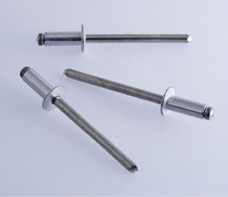 POP铆钉, 2.4mm直径 盲铆钉 5.7mm长铝, 2.54mm固定孔径 天然色M8.3