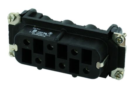 Amphenol Industrial Heavy Mate C146 Industrie-Steckverbinder Kontakteinsatz, 4+PE-polig 42A Buchse, Buchseneinsatz Für