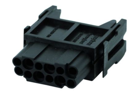 Amphenol Industrial Heavy Duty Power Connector Module, 10A, Female, Heavy Mate C146 Series, 12 Contacts