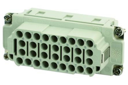 Amphenol Industrial Heavy Mate C146 Industrie-Steckverbinder Kontakteinsatz, 32-polig 16A Buchse, Buchseneinsatz Für
