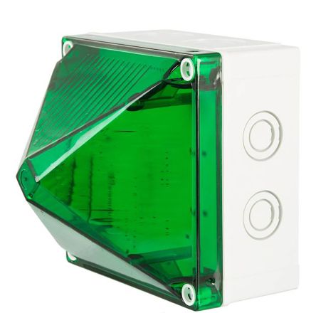 Moflash Indicador Luminoso Serie LED700, Efecto Intermitente, Constante, LED, Verde, Alim. 85 → 280 V.