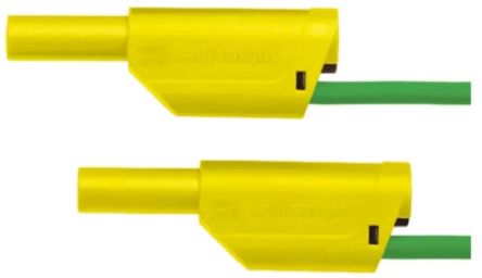 Schutzinger Test Lead, 32A, 1kV, Green/Yellow, 1.5m Lead Length