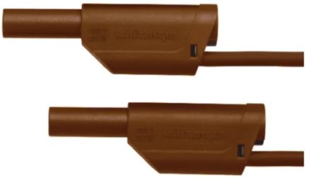 Schutzinger Cable De Prueba De Color Marrón, Conector, 1kV, 32A, 1m