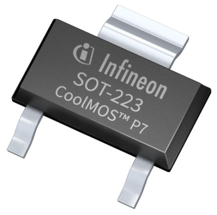 디바이스마트,반도체/전자부품 > 트랜지스터/FET > FET/MOSFET,,IPN80R2K4P7ATMA1,Silicon N-Channel MOSFET, 2.5 A, 800 V, 3-Pin PG-SOT223 Infineon IPN80R2K4P7ATMA1 / 222-4688