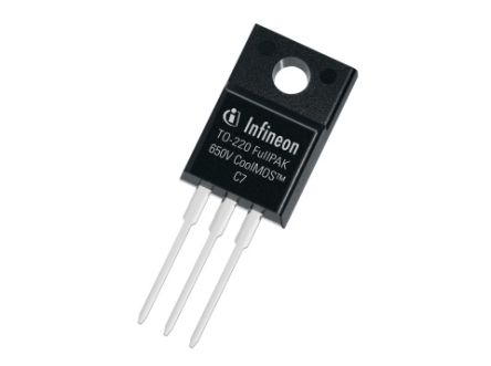 Infineon MOSFET, Canale N, 45 M.Ω, 18 A, TO-220 FP, Su Foro