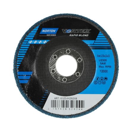 Norton Unified Discs With Backing Nylon Blending Disc, 114.3mm X 12mm Thick, Unified Discs With Backing