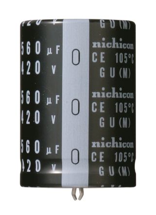 Nichicon Snap-In Aluminium-Elektrolyt Kondensator 15000μF / 50V Dc, Ø 35mm X 50mm, Bis 105°C