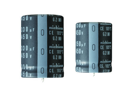 Nichicon Condensatore, 100μF, 450V Cc, +105°C, Ad Innesto