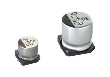 Nichicon, SMD Aluminium-Elektrolyt Kondensator 1000μF / 16V Dc, Ø 10mm X 13.5mm, Bis 105°C