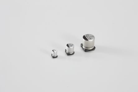 Nichicon, SMD Aluminium-Elektrolyt Kondensator 2200μF / 6.3V Dc, Ø 10mm X 10mm, Bis 105°C