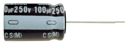 Nichicon Condensador Electrolítico Serie UCS, 47μF, 400V Dc, Radial, Orificio Pasante, 18 (Dia.) X 20mm, Paso 7.5mm