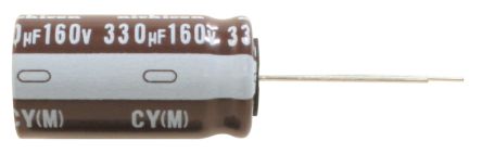 Nichicon Condensador Electrolítico Serie UCY, 33μF, 400V Dc, Radial, Orificio Pasante, 12.5 (Dia.) X 25mm, Paso 7.5mm
