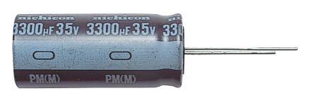 Nichicon 100μF Aluminium Electrolytic Capacitor 35V Dc, Radial, Through Hole - UPM1V101MPD
