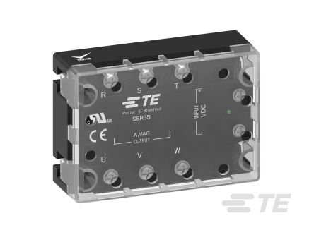 TE Connectivity SSR SSR3 Tafelmontage Halbleiterrelais, Dreiphasig Mit Nulldurchgang, 1-poliger Schließer 480 V AC / 10