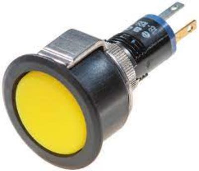 EAO Leuchtmelder Serie 18 18 Series 3V Gelb, Ausschnitt-Ø 18mm LED Bündige Montage IP 40