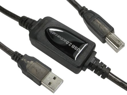 NewLink Cable USB 2.0, Con A. USB A Macho, Con B. USB B Macho, Long. 20m
