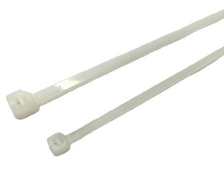 RS PRO Cable Tie, 265mm X 3.6 Mm, Natural Nylon