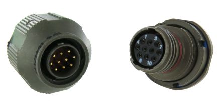 Amphenol Socapex Conector Circular Macho Serie 2M801 De 3 Vías, Tamaño 6, Montaje De Cable