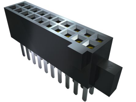 Samtec Conector Hembra Para PCB Serie SFM SFM-105, De 10 Vías En 2 Filas, Paso 1.27mm, Montaje Superficial, Para Soldar