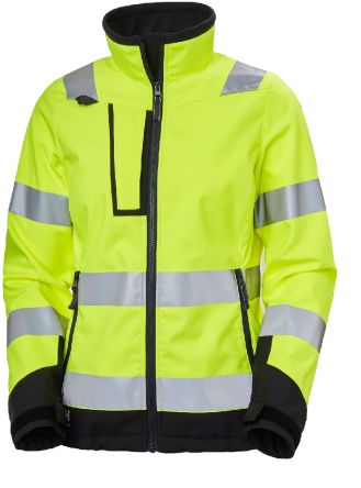 Helly Hansen Chaqueta Softshell De Alta Visibilidad Unisex De Color Amarillo, Talla XXL, Impermeable