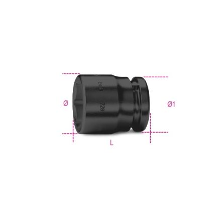 BETA Bussola A Impatto 1.5/16poll, Attacco Quadrato 3/4 Poll., L. 57 Mm