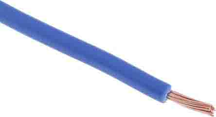 RS PRO Einzeladerleitung 2,5 Mm², 14 AWG 305m Blau Ø 3.7mm 50/0,25 Mm Litzen