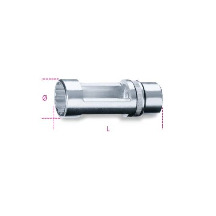 BETA Bussola Bussola Per Iniettore 960S 22, 22mm, Attacco Quadrato 1/2 Poll., Lunghezza 82 Mm