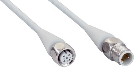 Sick Cable De Conexión, Con. A M12 Hembra, 4 Polos, Con. B M12 Macho, 4 Polos, Long. 2m, 250 V, 4 A, IP69K