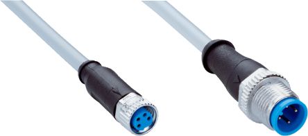 Sick Cable De Conexión, Con. A M8 Hembra, 4 Polos, Con. B M12 Macho, 4 Polos, Cod.: A, Long. 5m, 60 V, 4 A, IP67