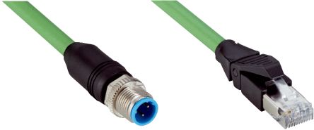 Sick Câble Ethernet, Vert, 2m PUR Avec Connecteur Droit