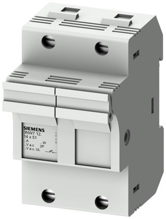 Siemens Sicherungshalter Für Hutschienenmontage SENTRON Für 14 X 51mm Sicherungen 50A 690V 2P-polig
