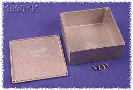 Hammond Caja De Aluminio Presofundido, 125 X 125 X 57mm, IP54, Apantallada