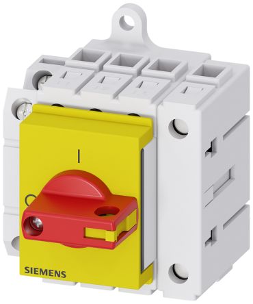 Siemens 3LD3 Trennschalter 4-polig, 16A, 16A, 1 X Schließer, SENTRON Geschlossen, RK5 Sicherungsgröße