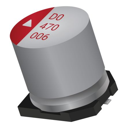 KYOCERA AVX, SMD Alu-Polymer Leitfähig Kondensator 100μF / 63V Dc, Ø 10mm X 12.5mm, Bis 105°C