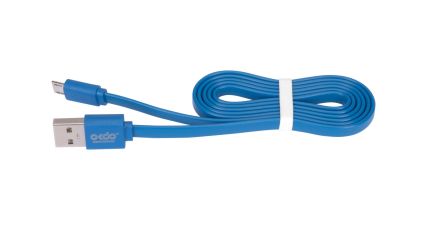 Okdo Micro USB Noodle Cable - 1m Blue
