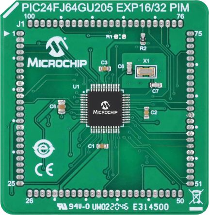 Microchip PIC24FJ64GU205 Exp16/32 PIM Modul Plug-in Module PIC24F