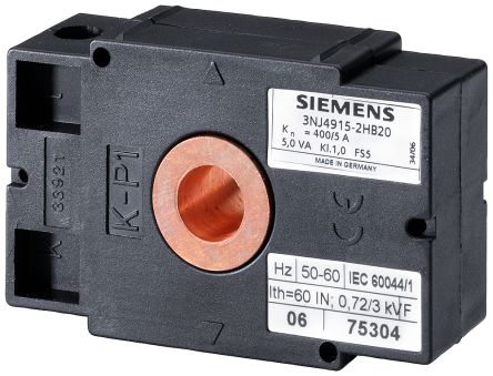 Siemens SENTRON, 600:5 Stromwandler 600A, 52mm X 80mm