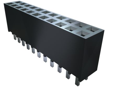 Samtec SSW Series Straight Through Hole Mount PCB Socket, 100-Contact, 2-Row, 2.54mm Pitch, Solder Termination
