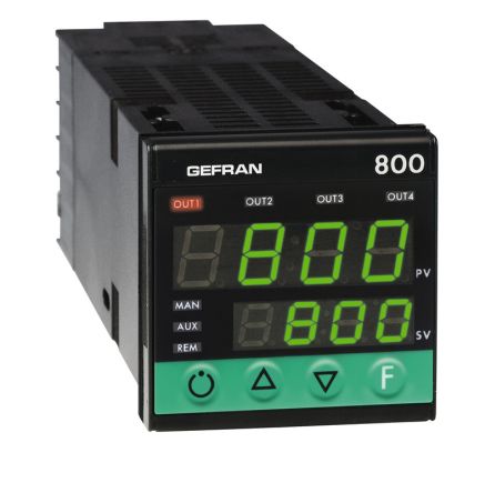 Gefran 800 Controller Tafelmontage, 3 X Analogstrom, Elektromechanisches Relais, Halbleiterrelais Ausgang, 240 V, 48 X