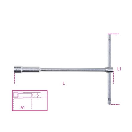 BETA Chiave A Bussola, Guida Esagonale Da 8 Mm, L. 220 Mm