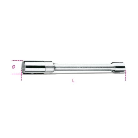 BETA Bussola Bussola Per Candele 956L 20,8, 20.8mm, Attacco Quadrato 1/2 Poll., Lunghezza 250 Mm