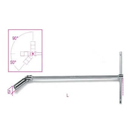 BETA Chiave A Bussola, Guida Esagonale Da 16 Mm, L. 483 Mm