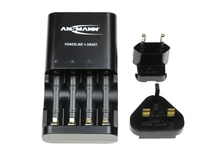 Ansmann Caricabatterie, Per AA, AAA NiCd, NiMH, Spina EU, UK, Ricarica 4 Unità