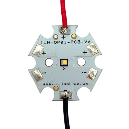 Intelligent LED Solutions Array Circolare Di LED ILS ILH-OP01-PCRE-SC221-WIR200., Flusso 43 Lm, Rosso 1.96W
