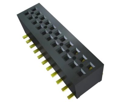 Samtec Connecteur Femelle Pour CI, 10 Contacts, 2 Rangées, 1mm, Montage En Surface, Angle Droit