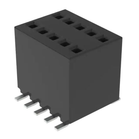 Samtec Conector Hembra Para PCB Serie RSM RSM-106-02-L-S-P-TR, De 6 Vías En 1 Fila, Paso 1.27mm, Montaje Superficial,
