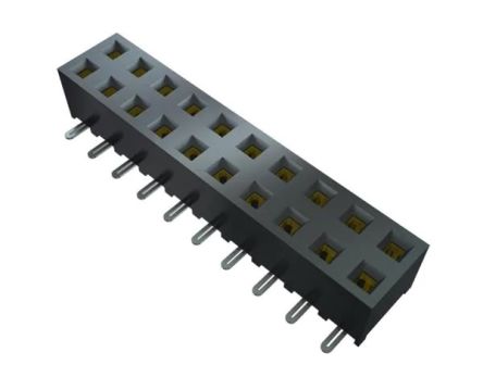 Samtec SMM Series Straight Surface Mount PCB Socket, 6-Contact, 2-Row, 2mm Pitch, SMT Termination