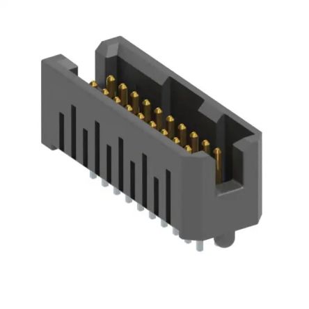 Samtec TFML Series Horizontal PCB Header, 40 Contact(s), 1.27mm Pitch, 2 Row(s), Shrouded